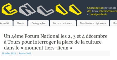 Le CAC au forum des lieux intermédiaires et indépendants [2 au 4 déc]