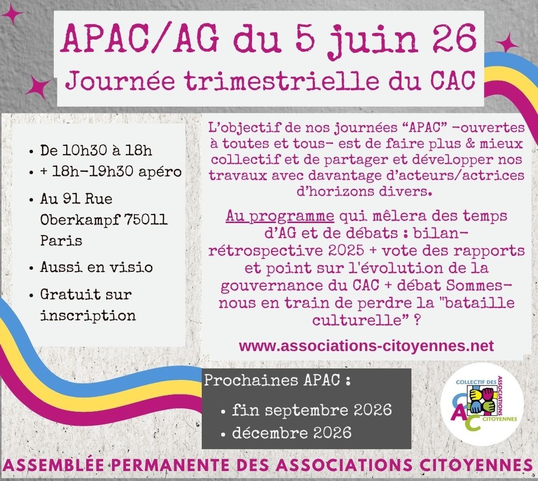 Retour sur APAC Assemblée Permanente & AG du CAC [5 juin]